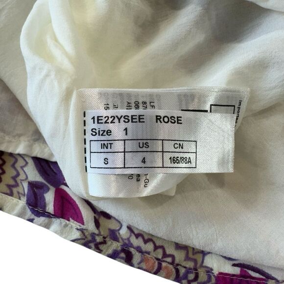 Ba&sh YSEE Purple Floral Print Woven Lightweight Summer Midi Dress, 1/4 - Picture 11 of 15